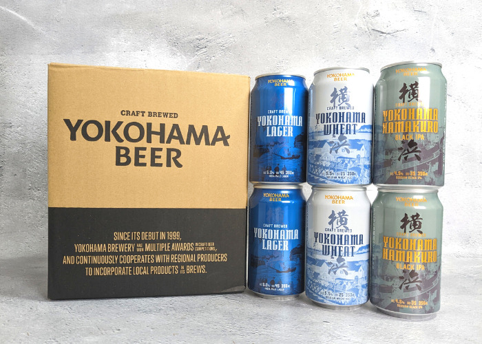 横浜ビールの缶ビール飲み比べ6本セット、3銘柄飲み比べ